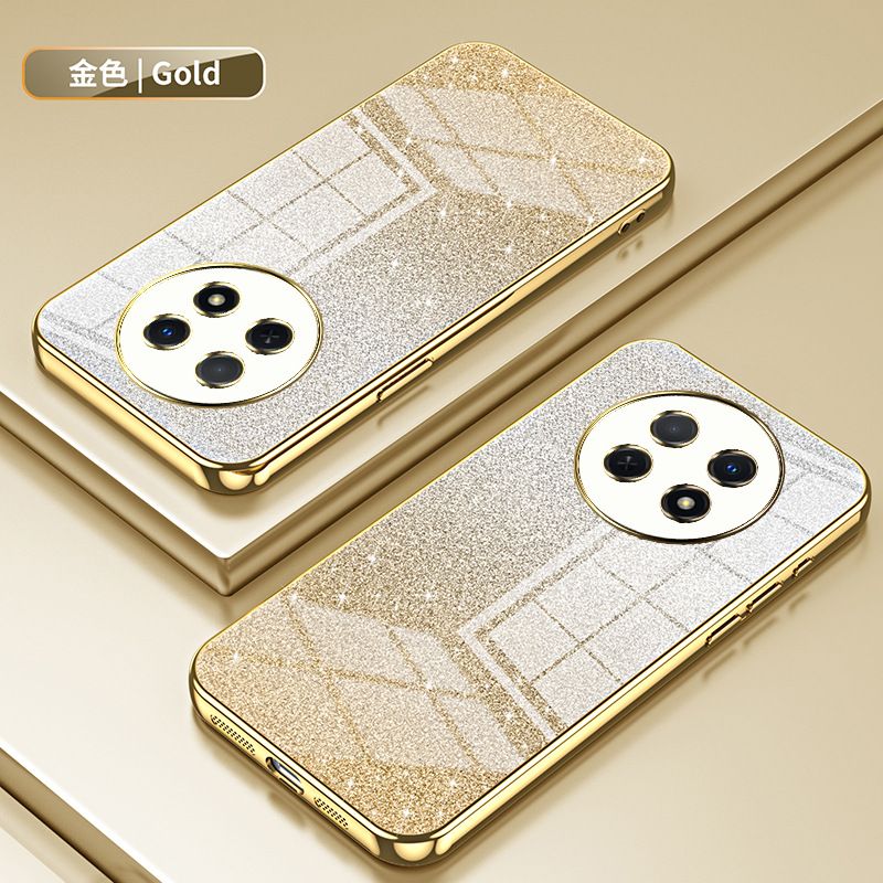 Luxury Plating Phone Case For Huawei Nova Y91 Y72 Y61 Y70 Plus Y90 Glitter Powder Protective Case