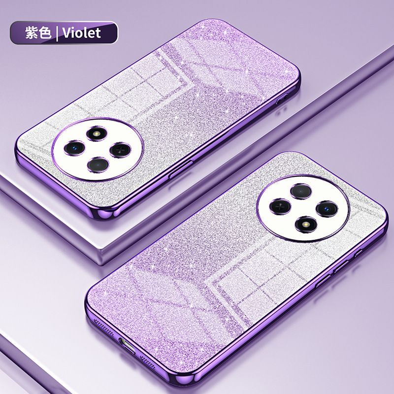 Luxury Plating Phone Case For Huawei Nova Y91 Y72 Y61 Y70 Plus Y90 Glitter Powder Protective Case