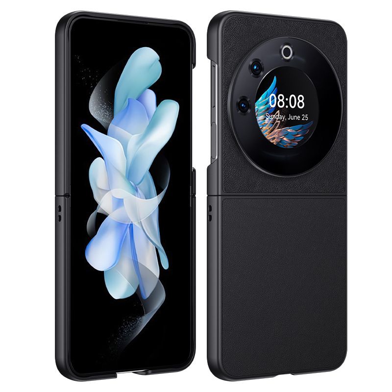 PC Material Carbon Fiber Phone Case For Tecno Phantom V Flip Fall Prevention Leather Protect Case