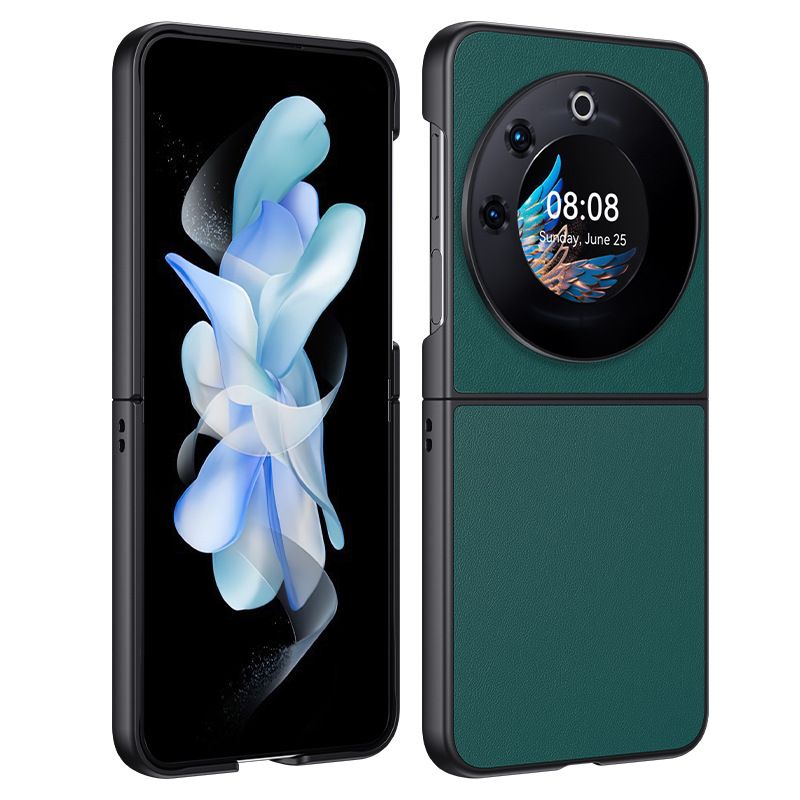PC Material Carbon Fiber Phone Case For Tecno Phantom V Flip Fall Prevention Leather Protect Case