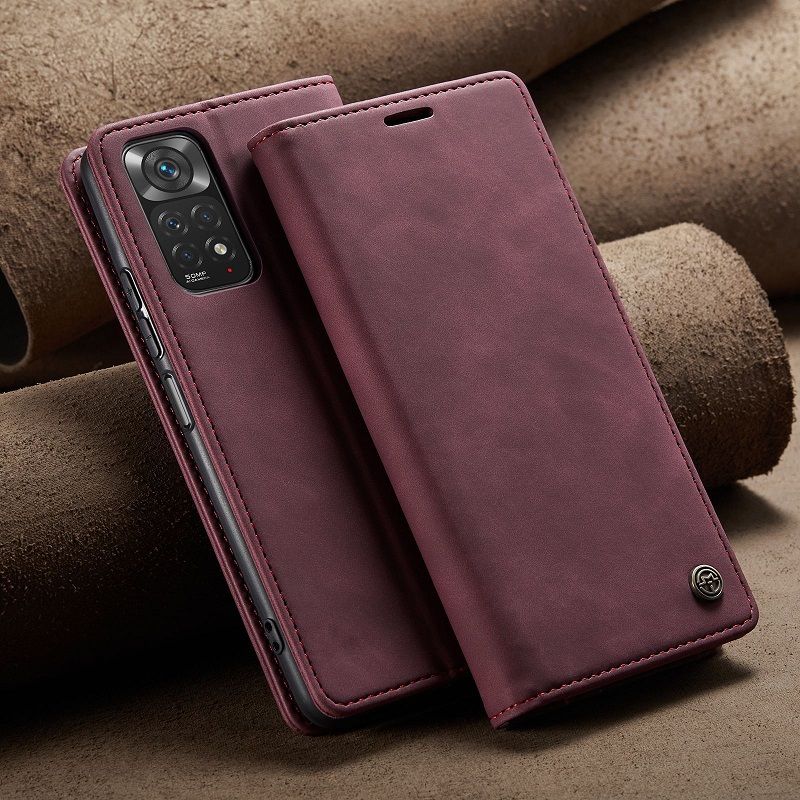 CaseMe Leather Phone Case Flip Cover for Xiaomi Redmi Note 13 12 11 10 9 8 Pro 11S 10S 9S 13C 12 12C POCO M6 Pro X6 X5 Pro Shockproof Protection Stand Holder Magnetic PU Leather Case