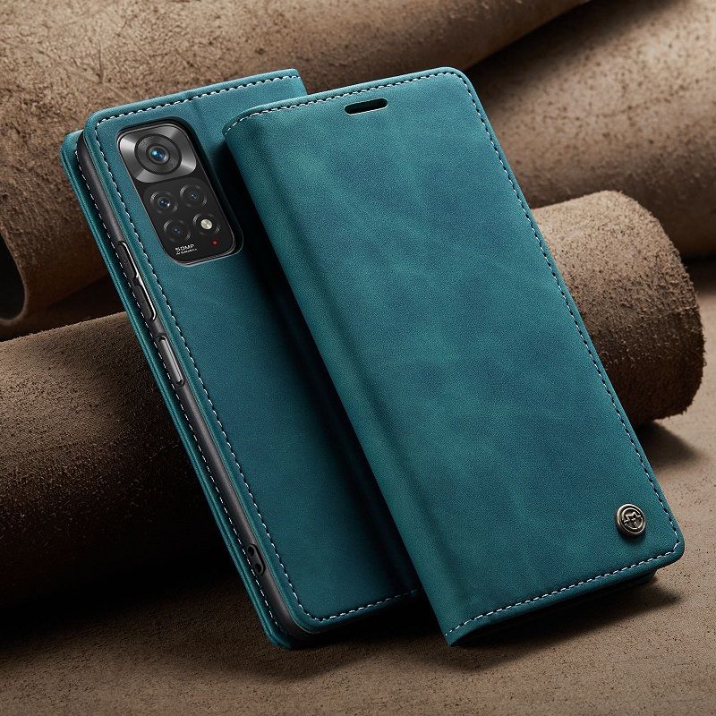 CaseMe Leather Phone Case Flip Cover for Xiaomi Redmi Note 13 12 11 10 9 8 Pro 11S 10S 9S 13C 12 12C POCO M6 Pro X6 X5 Pro Shockproof Protection Stand Holder Magnetic PU Leather Case