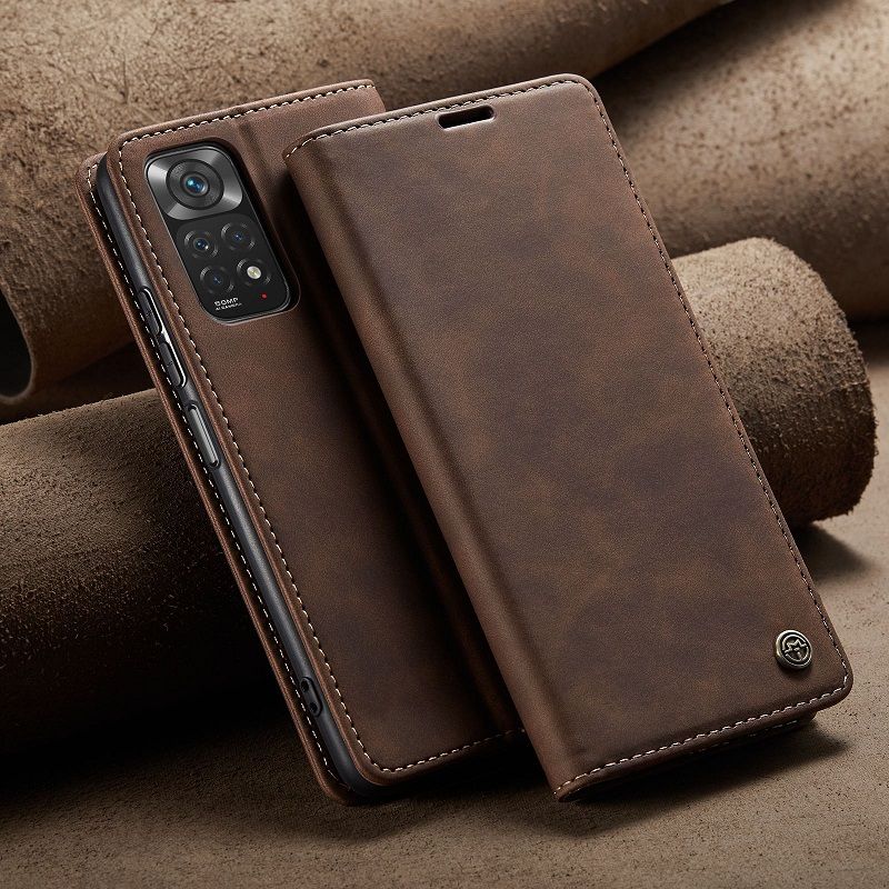 CaseMe Leather Phone Case Flip Cover for Xiaomi Redmi Note 13 12 11 10 9 8 Pro 11S 10S 9S 13C 12 12C POCO M6 Pro X6 X5 Pro Shockproof Protection Stand Holder Magnetic PU Leather Case