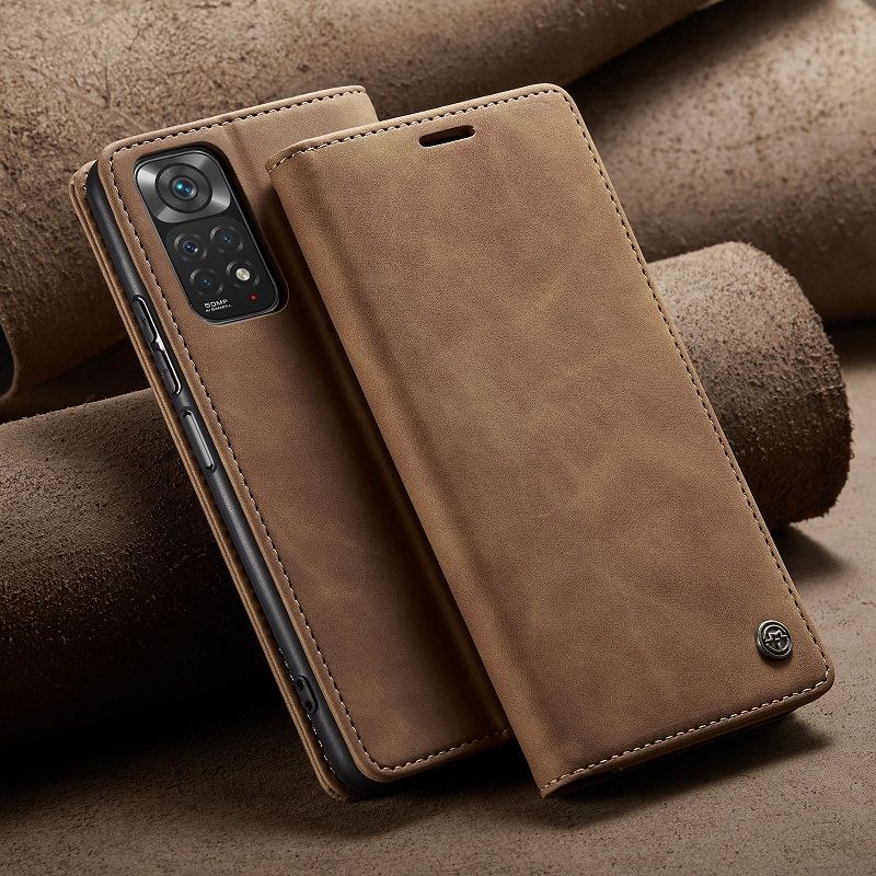 CaseMe Leather Phone Case Flip Cover for Xiaomi Redmi Note 13 12 11 10 9 8 Pro 11S 10S 9S 13C 12 12C POCO M6 Pro X6 X5 Pro Shockproof Protection Stand Holder Magnetic PU Leather Case