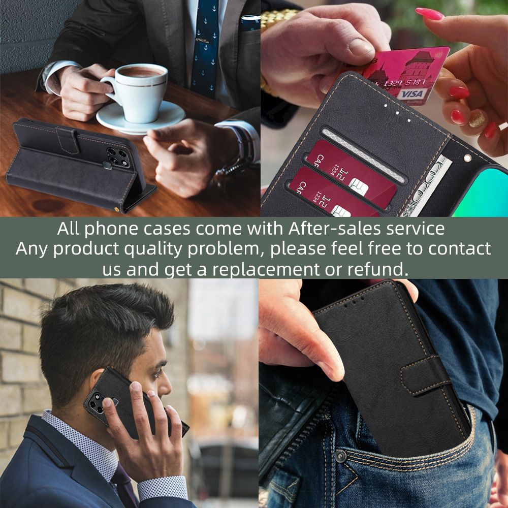 Leather Phone Case Flip Cover for Tecno Camon 30s Pro 30s Spark 20 Pro+ Plus 20C 20 30 Pro Camon 30 Pro 30 Premier Shockproof Protection Stand Holder Magnetic PU Leather Case