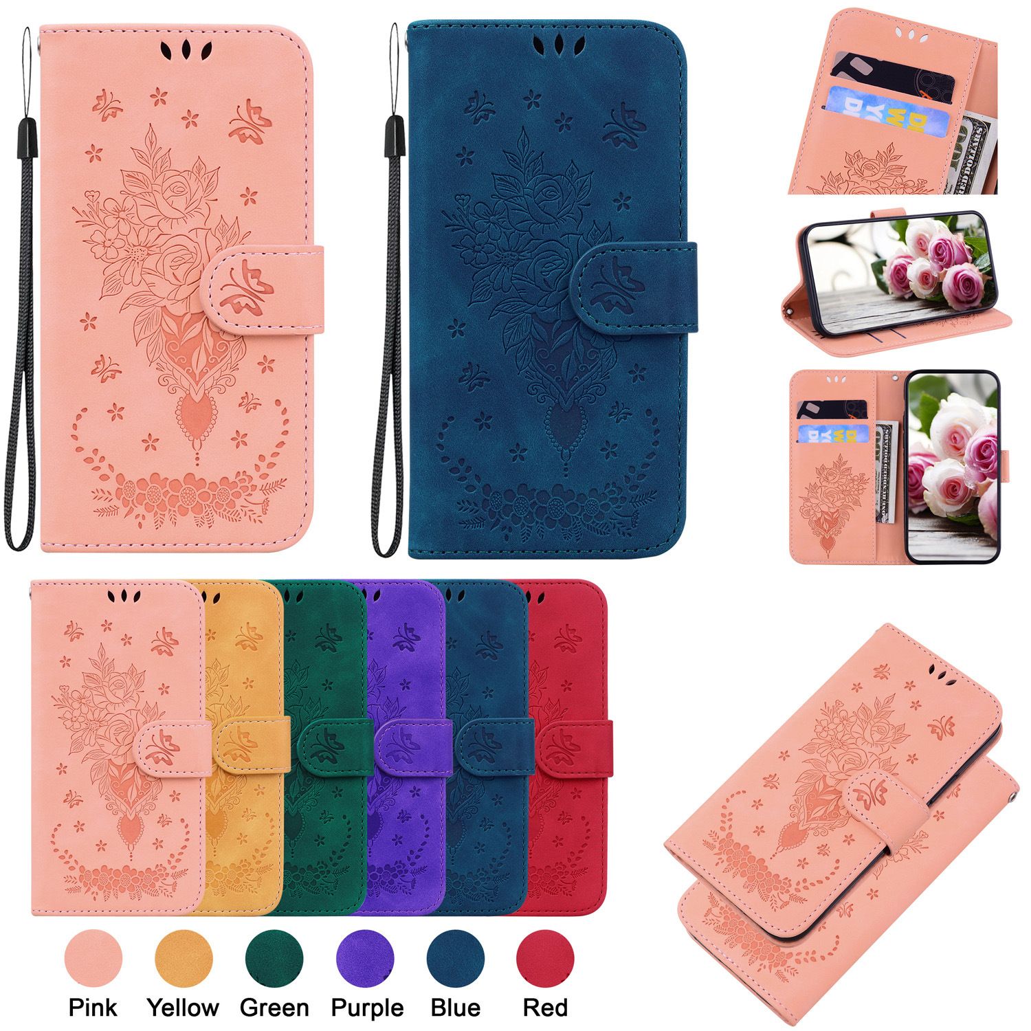 Leather Flip Cover for Tecno Spark 20 Pro Plus 20C  10 Pro 8C  Camon 20 Pro Premier 19 17P Pro 16 Premier PU Leather Multi-function Card Wallet Shockproof Case