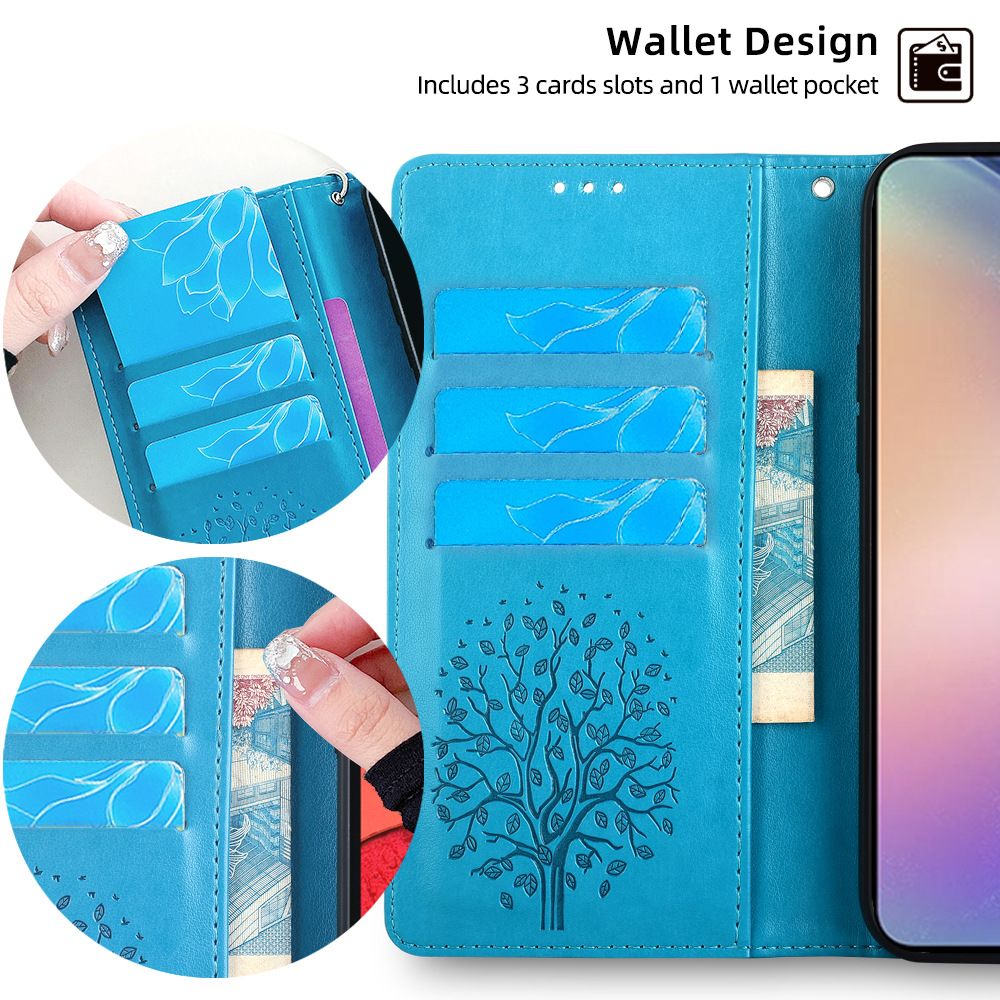 Wallet Leather Cover For Samsung Galaxy A56 A36 A26 A16 A06 A55 A35 A25 A15 A05s A05 A54 A34 A24 A14 A04s A04 A04e M04 F04 Case Card Slots Magnetic Closure Shockproof Cover
