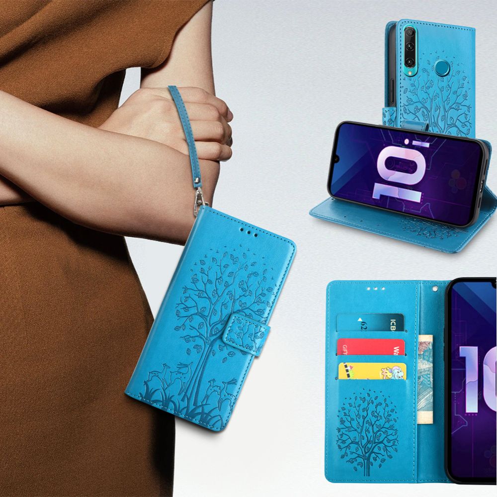 Wallet Leather Cover For Huawei Y9 Prime 2019 Y9 Y7 Y6 Y5 P Smart Y7A Y8P Y9A Y8S Y7P Y6P Y5P Case Card Slots Magnetic Closure Shockproof Cover with Hand Strap