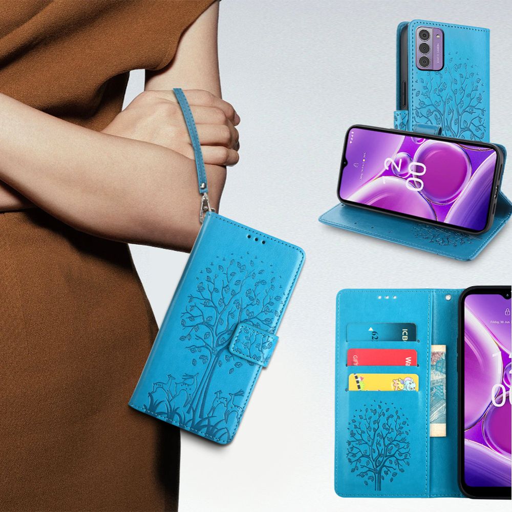 Wallet Leather Cover For Nokia G42 G50 G22 G60 G21 G11 G20 G10 6.3 G400 G300 X30 X20 X10 X100 C300 C30 C22 C12 Plus C110 C20 Plus C01 Plus C21 C31 C20 C10 C200 C100 Magnetic Closure with Hand Strap