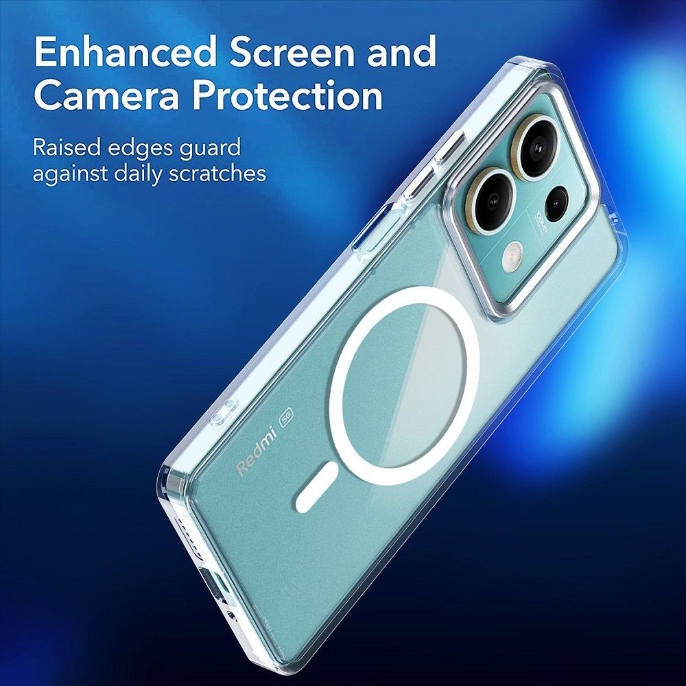 Magnetic High Transparency Acrylic Phone Case For Xiaomi Redmi Note 13 Pro 13 5G 4G 13 Pro+ A3 13C 12C 12 Xiaomi Poco X6 M6 Pro Metal Lens Circle Shockproof Bumper Cover