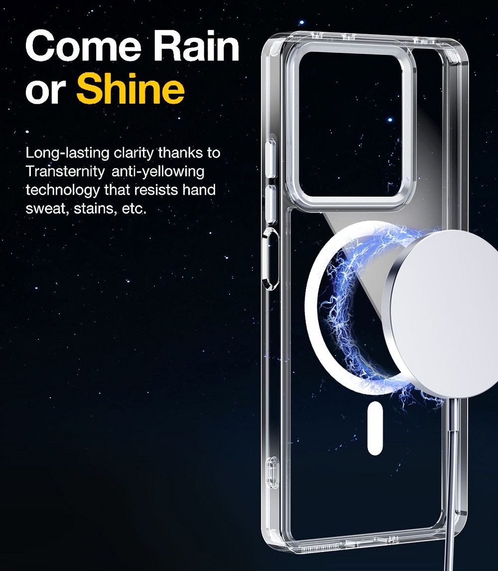 Magnetic High Transparency Acrylic Phone Case For Xiaomi Redmi Note 13 Pro 13 5G 4G 13 Pro+ A3 13C 12C 12 Xiaomi Poco X6 M6 Pro Metal Lens Circle Shockproof Bumper Cover