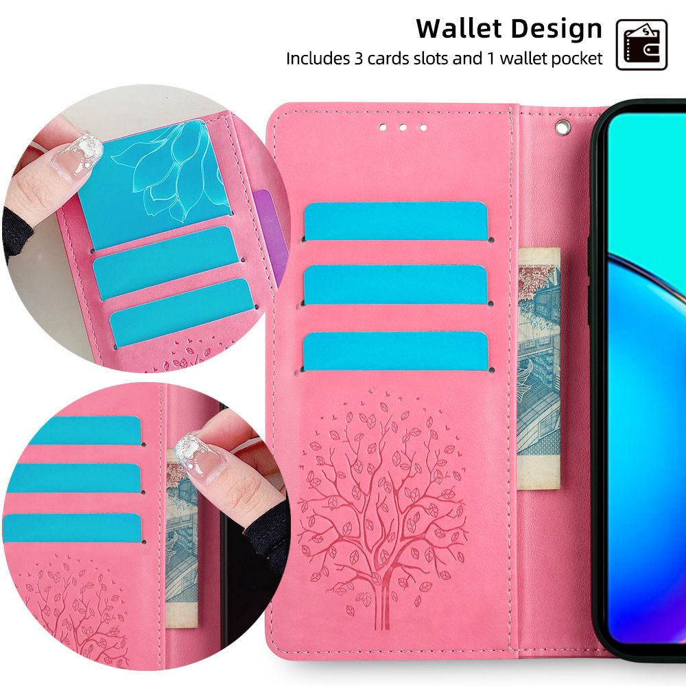 Wallet Leather Cover For Vivo Y03 Y27S Y17S Y78+ Y78 Y27 Y36 Y35+ Y02 Y02A Y02T Y53S Y51 Y31 Y51S Y51A Y21 Y21S Y33S Y15S Y01 Y15A Case Card Slots Magnetic Closure Shockproof Cover with Hand Strap
