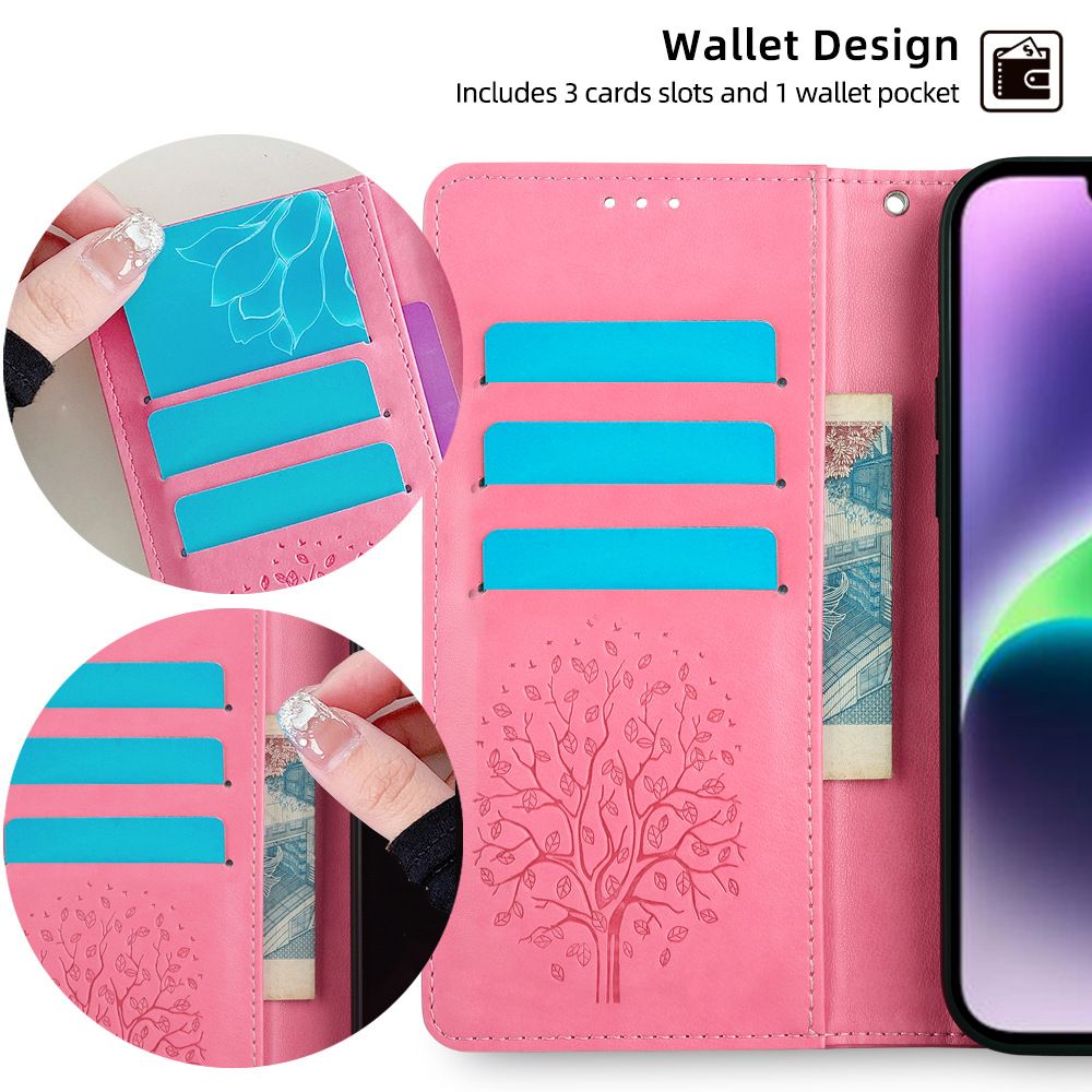 Wallet Leather Cover For iPhone 15 Plus 14 Plus 15 14 13 12 11 Pro Max XS Max XR X 8 7 Plus Case Card Slots Magnetic Closure Shockproof Cover with Hand Strap