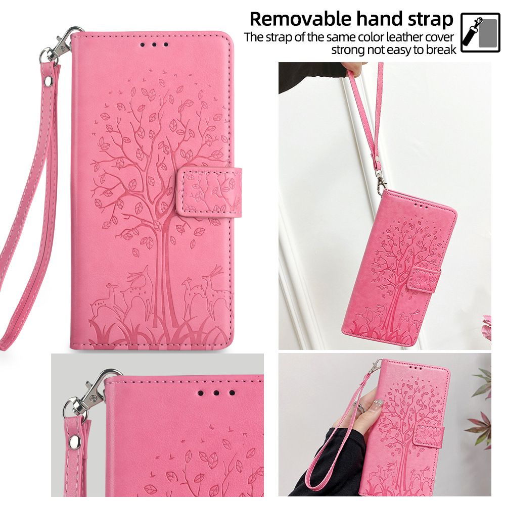 Wallet Leather Cover For iPhone 15 Plus 14 Plus 15 14 13 12 11 Pro Max XS Max XR X 8 7 Plus Case Card Slots Magnetic Closure Shockproof Cover with Hand Strap