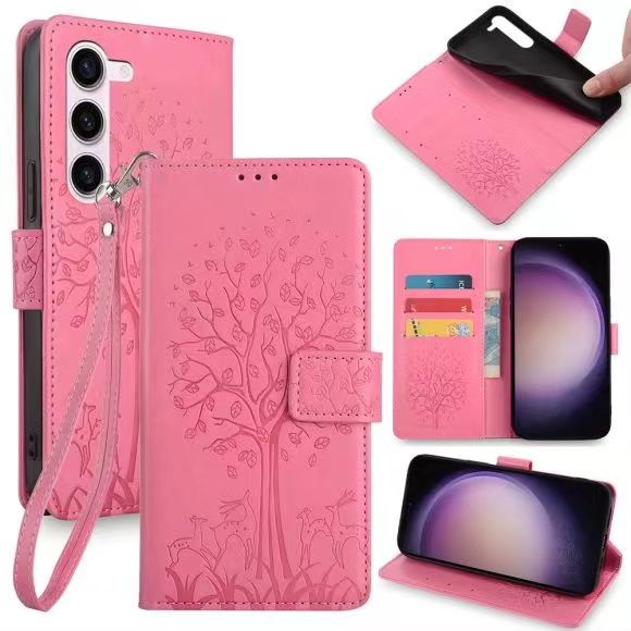 Wallet Leather Cover For Samsung Galaxy S24 S23 S22 S21 S20 Ultra S23 FES24 S23 S22 S21 Plus Note 20 Ulta 10 Plus 10 Lite 9 8 S10 Lite S9 S8 Plus S7 Edge Magnetic Closure with Hand Strap