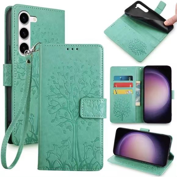 Wallet Leather Cover For Samsung Galaxy S24 S23 S22 S21 S20 Ultra S23 FES24 S23 S22 S21 Plus Note 20 Ulta 10 Plus 10 Lite 9 8 S10 Lite S9 S8 Plus S7 Edge Magnetic Closure with Hand Strap