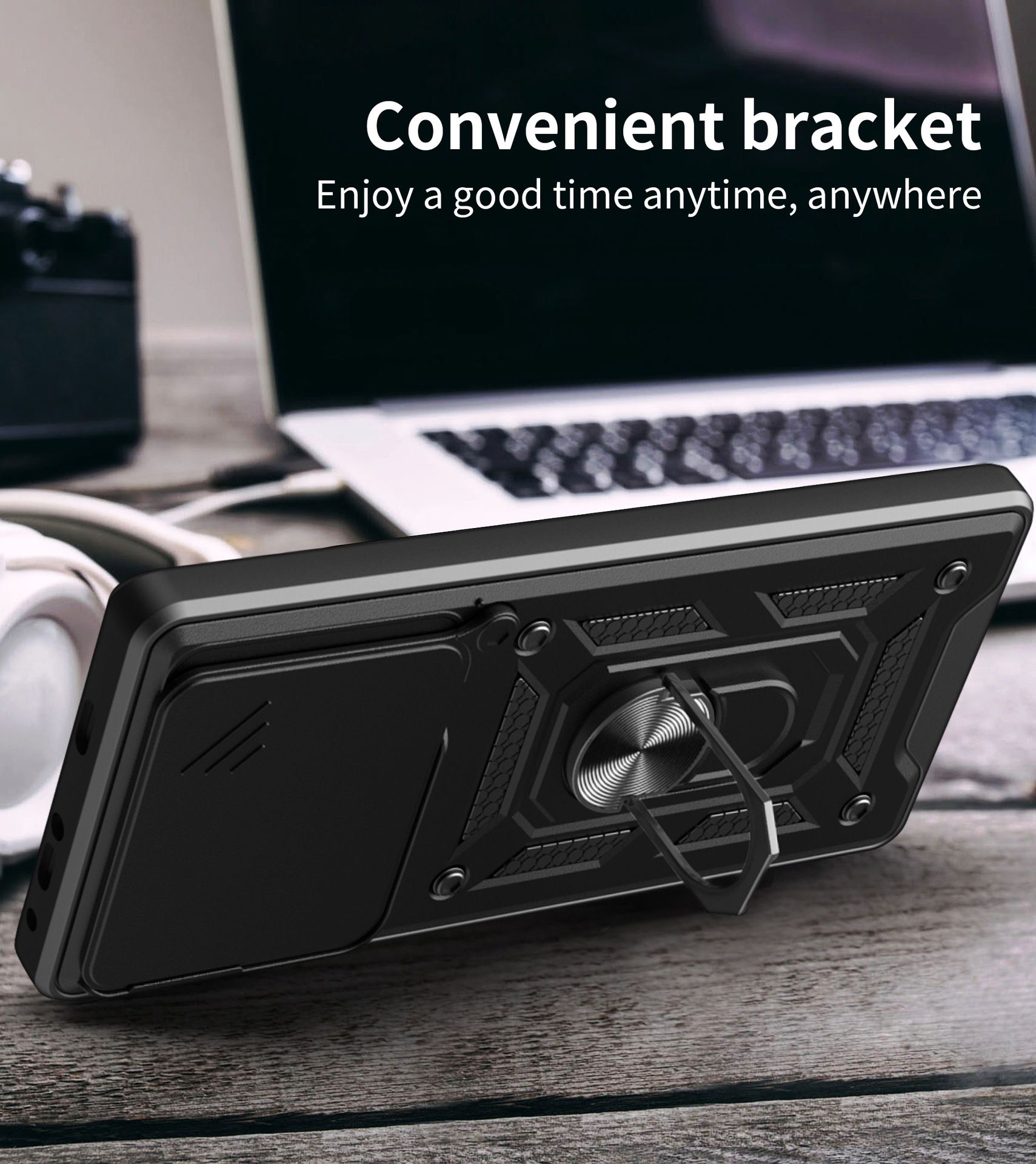 Sliding Camera Cover for Infinix Note 40 4G Phone Case Rugged Military Grade Shockproof with Stand Holder