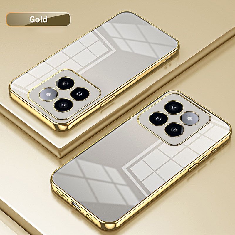 Plating Transparent Soft Shell Protective Cover For XiaoMi 14 13 12 11 10 10S 13T 12T 11T 10T Pro 13 12 11 10 Lite 13 12 11 10 Ultra Fall prevention Phone Case