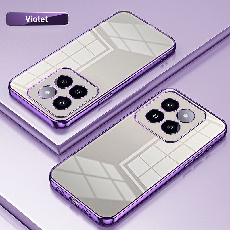 Plating Transparent Soft Shell Protective Cover For XiaoMi 14 13 12 11 10 10S 13T 12T 11T 10T Pro 13 12 11 10 Lite 13 12 11 10 Ultra Fall prevention Phone Case