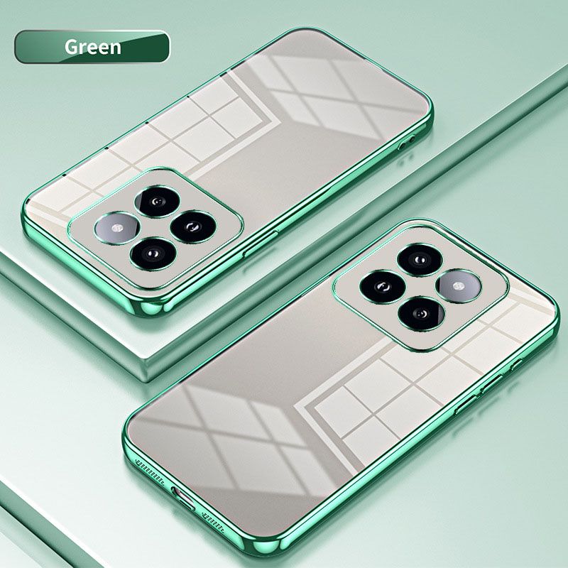 Plating Transparent Soft Shell Protective Cover For XiaoMi 14 13 12 11 10 10S 13T 12T 11T 10T Pro 13 12 11 10 Lite 13 12 11 10 Ultra Fall prevention Phone Case