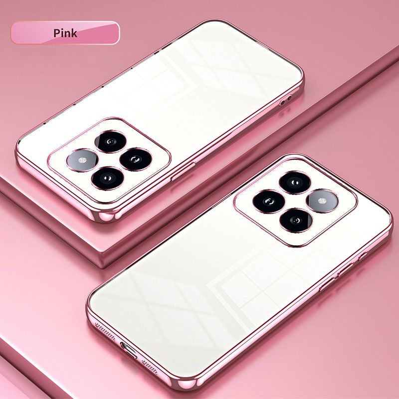 Plating Transparent Soft Shell Protective Cover For XiaoMi 14 13 12 11 10 10S 13T 12T 11T 10T Pro 13 12 11 10 Lite 13 12 11 10 Ultra Fall prevention Phone Case
