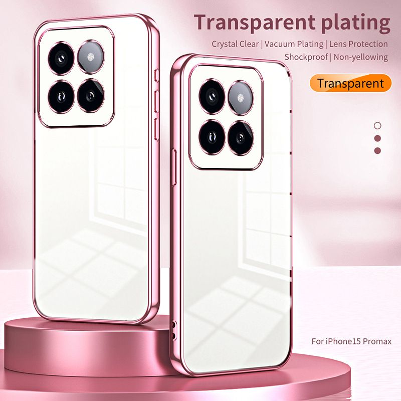 Plating Transparent Soft Shell Protective Cover For XiaoMi 14 13 12 11 10 10S 13T 12T 11T 10T Pro 13 12 11 10 Lite 13 12 11 10 Ultra Fall prevention Phone Case