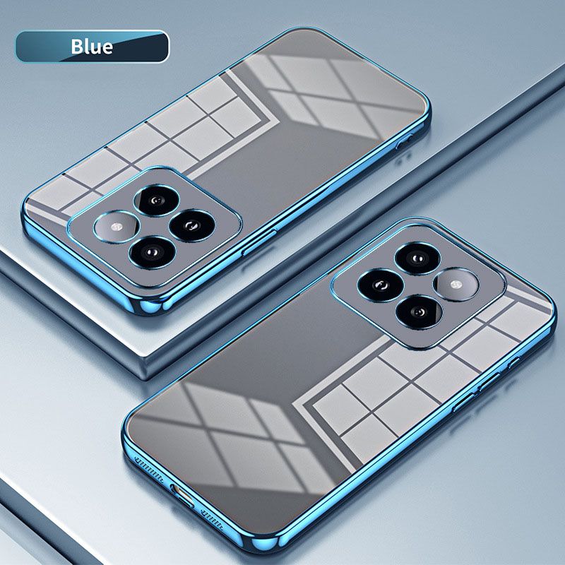 Plating Transparent Soft Shell Protective Cover For XiaoMi 14 13 12 11 10 10S 13T 12T 11T 10T Pro 13 12 11 10 Lite 13 12 11 10 Ultra Fall prevention Phone Case