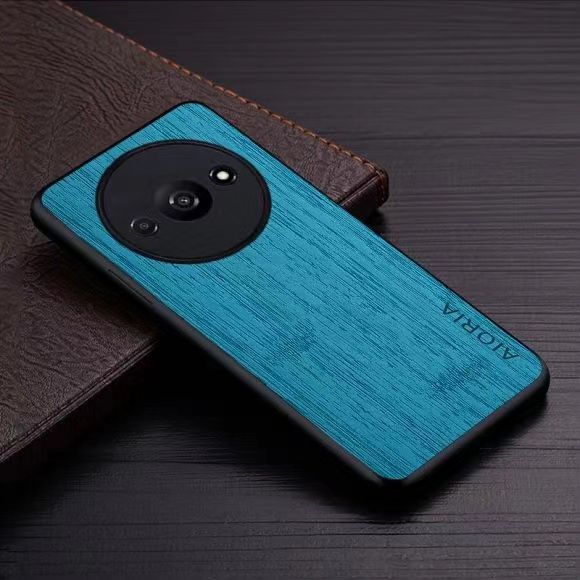 Made of bamboo Leather Phone Case for Xiaomi Redmi A3 A2+ A1+ A1 Plus Soft TPU Around The Edge Hard PC At The Back 3in1 material