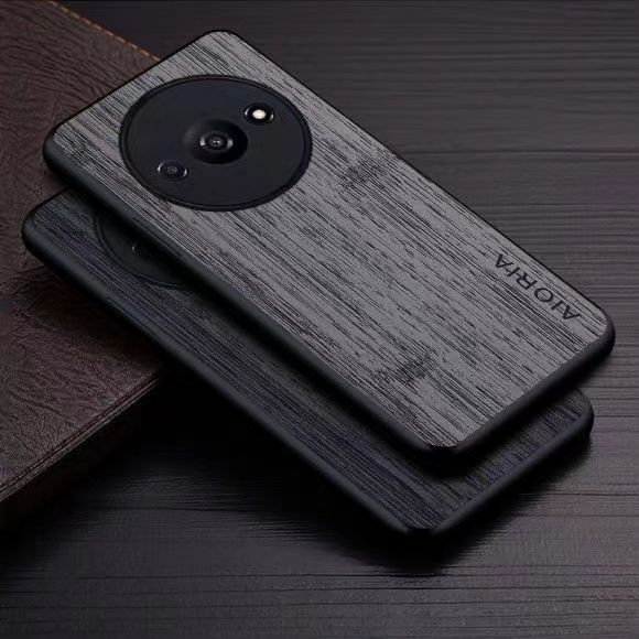 Made of bamboo Leather Phone Case for Xiaomi Redmi A3 A2+ A1+ A1 Plus Soft TPU Around The Edge Hard PC At The Back 3in1 material