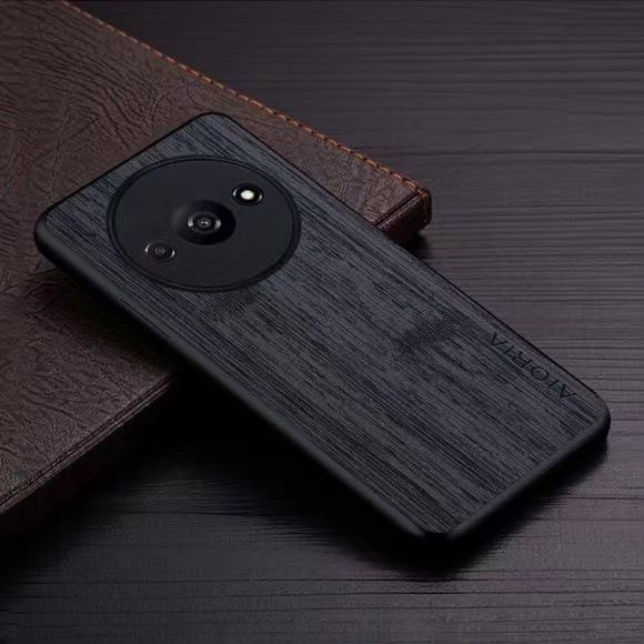 Made of bamboo Leather Phone Case for Xiaomi Redmi A3 A2+ A1+ A1 Plus Soft TPU Around The Edge Hard PC At The Back 3in1 material