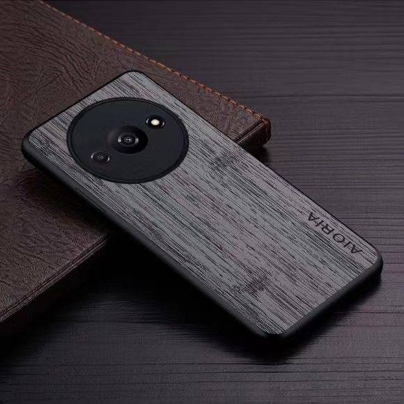 Made of bamboo Leather Phone Case for Xiaomi Redmi A3 A2+ A1+ A1 Plus Soft TPU Around The Edge Hard PC At The Back 3in1 material