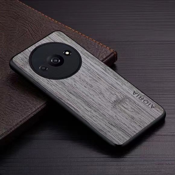 Made of bamboo Leather Phone Case for Xiaomi Redmi A3 A2+ A1+ A1 Plus Soft TPU Around The Edge Hard PC At The Back 3in1 material