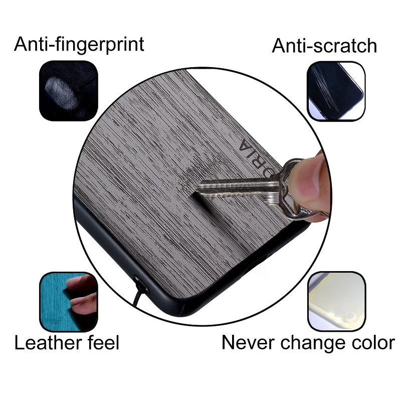 Made of bamboo Leather Phone Case for Xiaomi Redmi A3 A2+ A1+ A1 Plus Soft TPU Around The Edge Hard PC At The Back 3in1 material