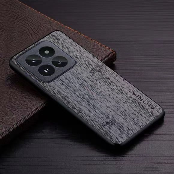 Made of bamboo Leather Phone Case for Xiaomi Mi 14 13 12 11 Pro 14 Ultra 13T 12T 11T 10T Pro 13 12 11 Lite Soft TPU Around The Edge Hard PC At The Back 3in1 material