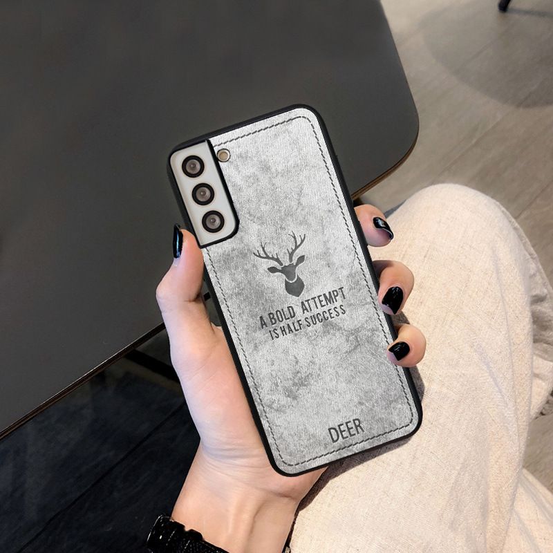 Cover for Samsung Galaxy Note 8 9 10 S8 S9 S10 S20 S21 S22 S23 S24 Plus Note 20 Ultra A55 A35 A25 A15 A34 A54 A14 Simple Cloth Pattern Shockproof Bumper Phone Case