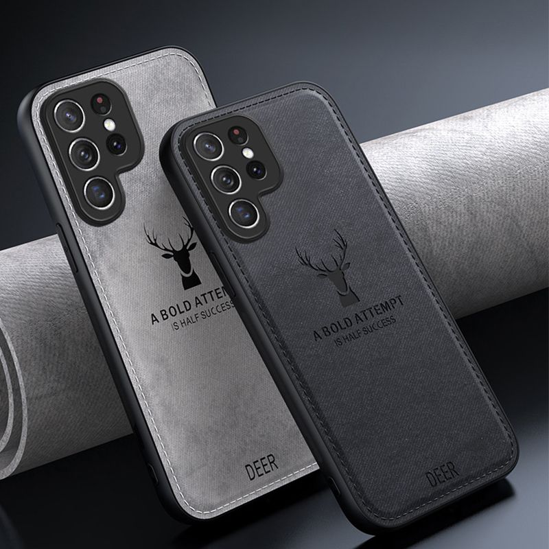 Cover for Samsung Galaxy Note 8 9 10 S8 S9 S10 S20 S21 S22 S23 S24 Plus Note 20 Ultra A55 A35 A25 A15 A34 A54 A14 Simple Cloth Pattern Shockproof Bumper Phone Case