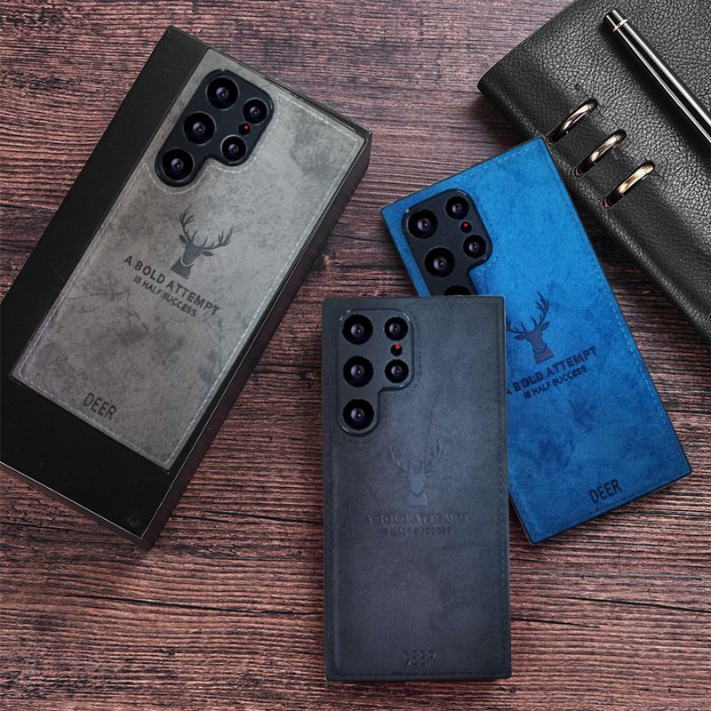 Cover for Samsung Galaxy Note 8 9 10 S8 S9 S10 S20 S21 S22 S23 S24 Plus Note 20 Ultra A55 A35 A25 A15 A34 A54 A14 Simple Cloth Pattern Shockproof Bumper Phone Case