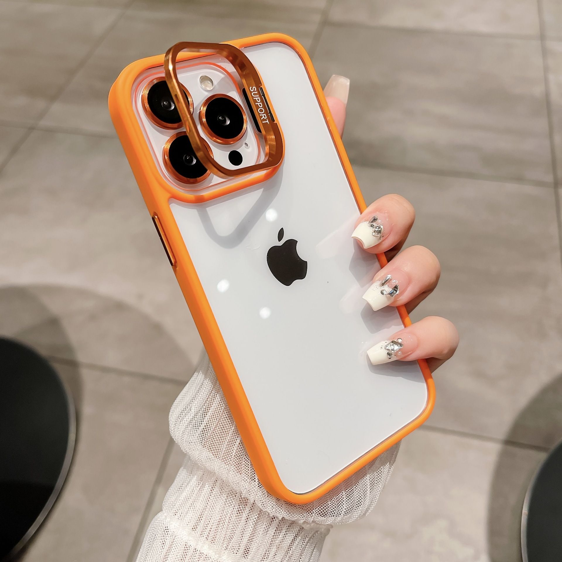New Arrival - Phone Case for iPhone 15 14 13 12 11 Pro Max  Invisible Stand Transparent Magnetic Phone Case with Lens Film