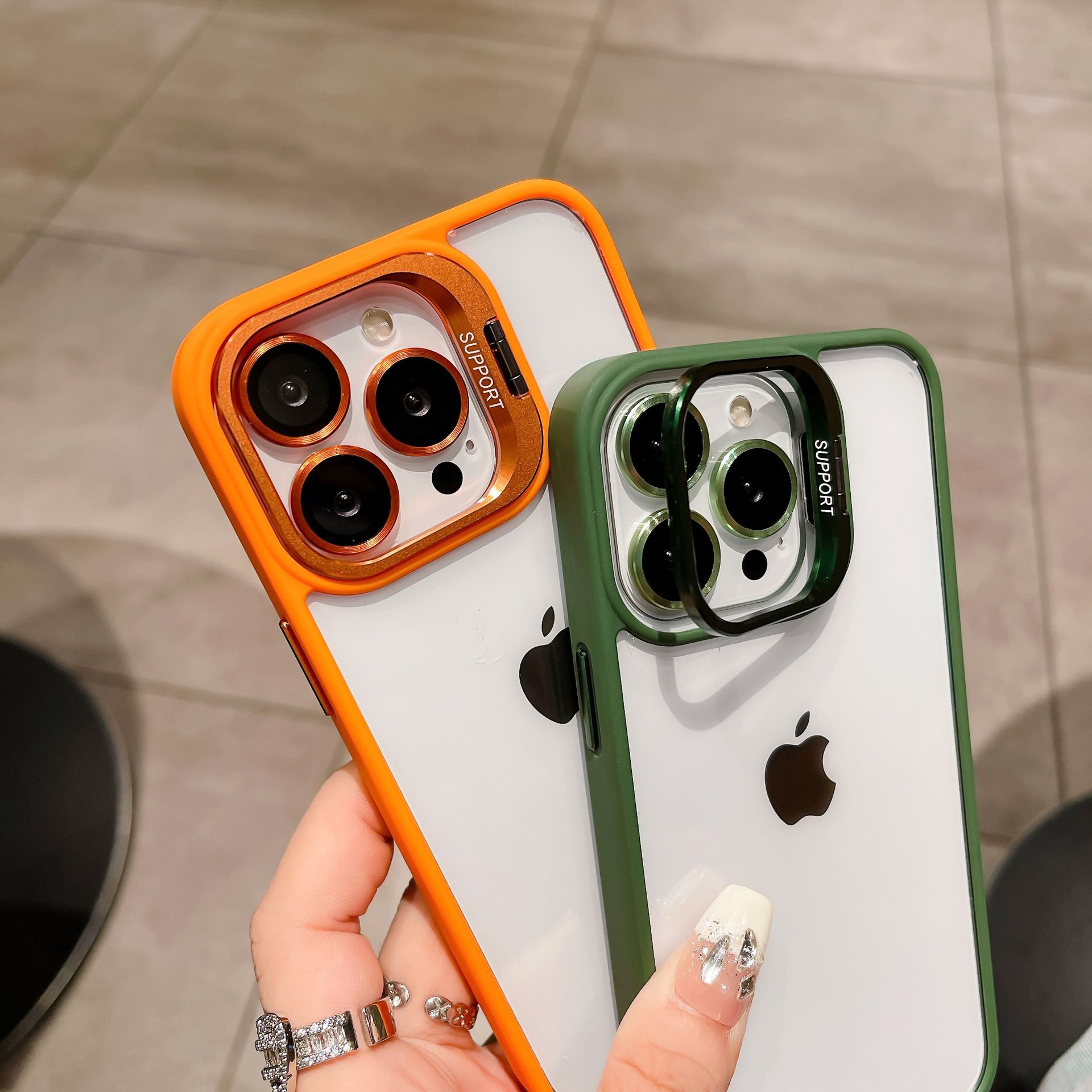 New Arrival - Phone Case for iPhone 15 14 13 12 11 Pro Max  Invisible Stand Transparent Magnetic Phone Case with Lens Film