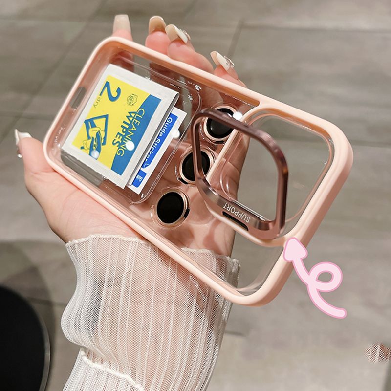 New Arrival - Phone Case for iPhone 15 14 13 12 11 Pro Max  Invisible Stand Transparent Magnetic Phone Case with Lens Film