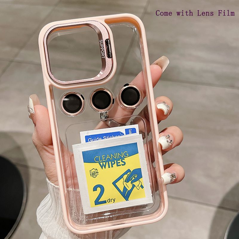 New Arrival - Phone Case for iPhone 15 14 13 12 11 Pro Max  Invisible Stand Transparent Magnetic Phone Case with Lens Film