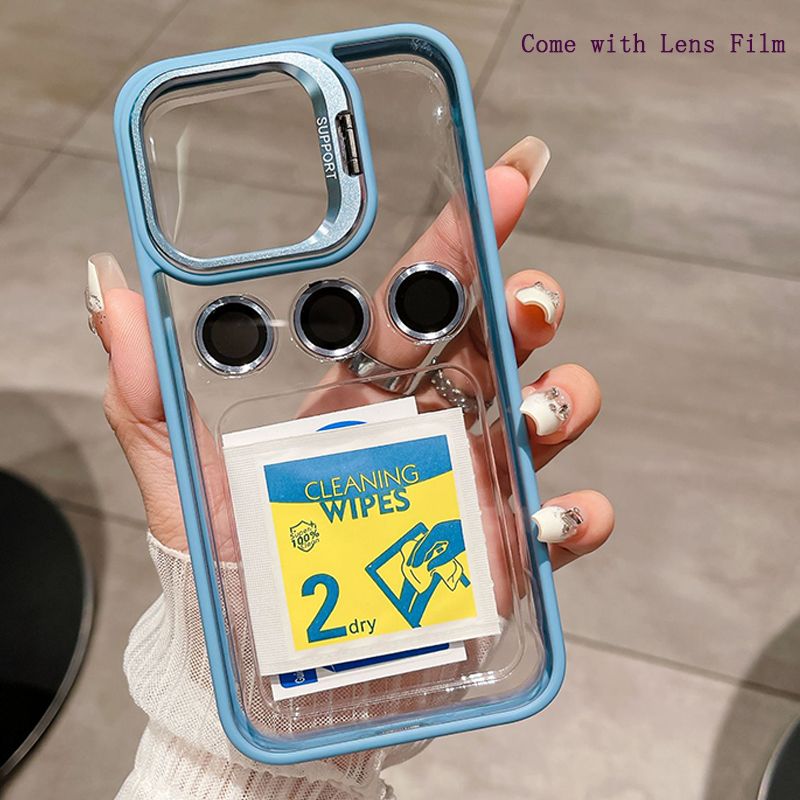 New Arrival - Phone Case for iPhone 15 14 13 12 11 Pro Max  Invisible Stand Transparent Magnetic Phone Case with Lens Film