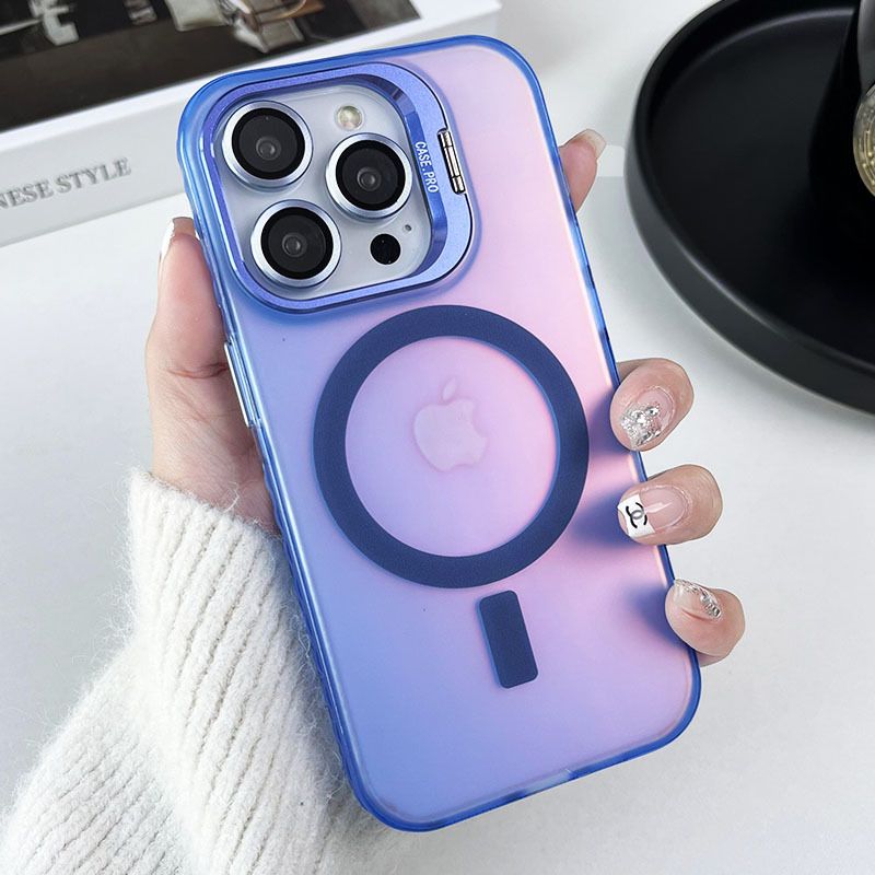 New Arrival - iPhone 15 14 13 12 11 Pro Max Dazzle Magnetic Case Laser Aurora with Lens Film