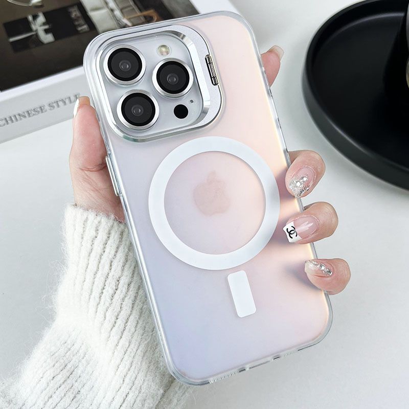 New Arrival - iPhone 15 14 13 12 11 Pro Max Dazzle Magnetic Case Laser Aurora with Lens Film