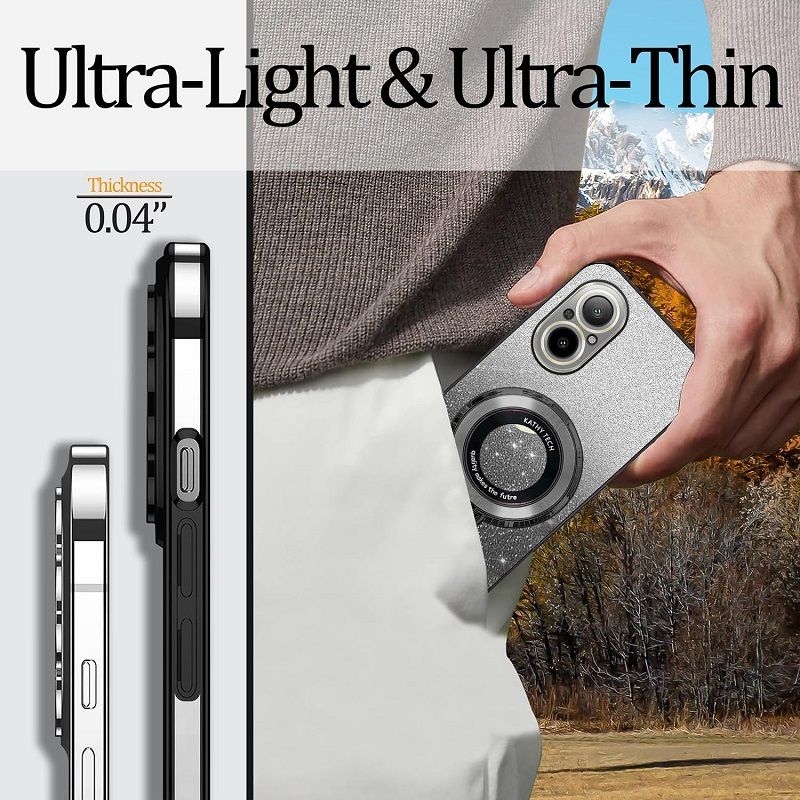 Magnetic Support Electroplate Phone Case For OPPO Realme C55 C33 C53 C35 C67 C31 C30 C30S C25Y C21Y C11 C15 C20 Glitter Powder Protective Cover