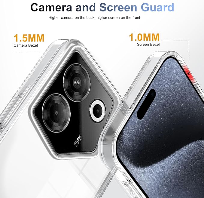For Tecno Camon 20s Pro 5G/CK8n / Camon 20 Pro 5G/CK8n Case Cover, Transparent Hard Acrylic pc Hard Back Plate Shockproof Protective Case