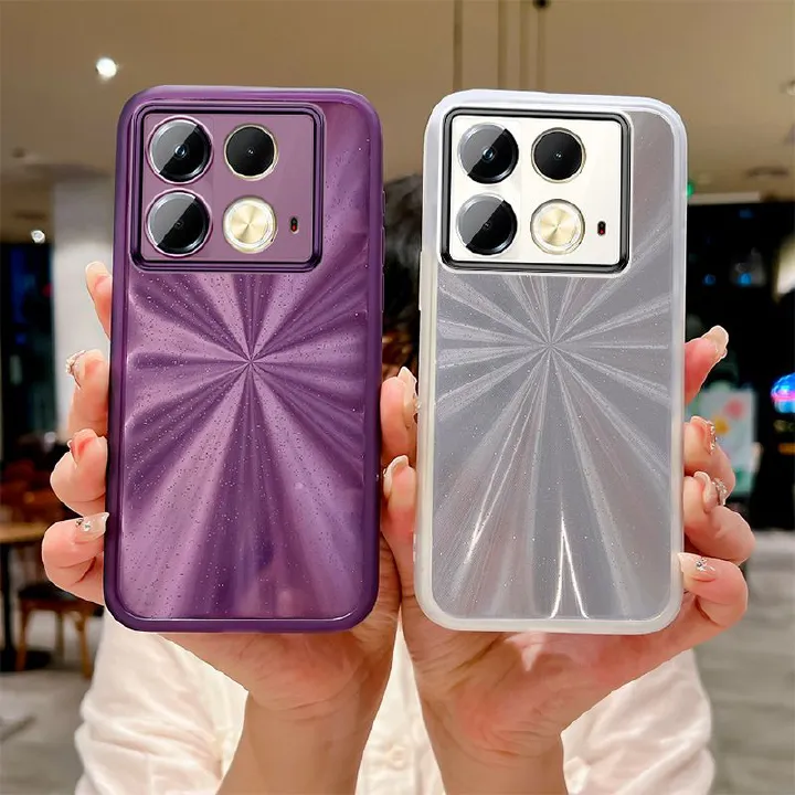 New Arrival - Transparent With Glitter Paper 2 in 1 Phone Case For Infinix Note 40 40 Pro 40 Pro+ 30 Pro 30i Hot 40 Pro 40i 30 30i 20 12 12i 12 Play with Lens Film Protective Back Cover