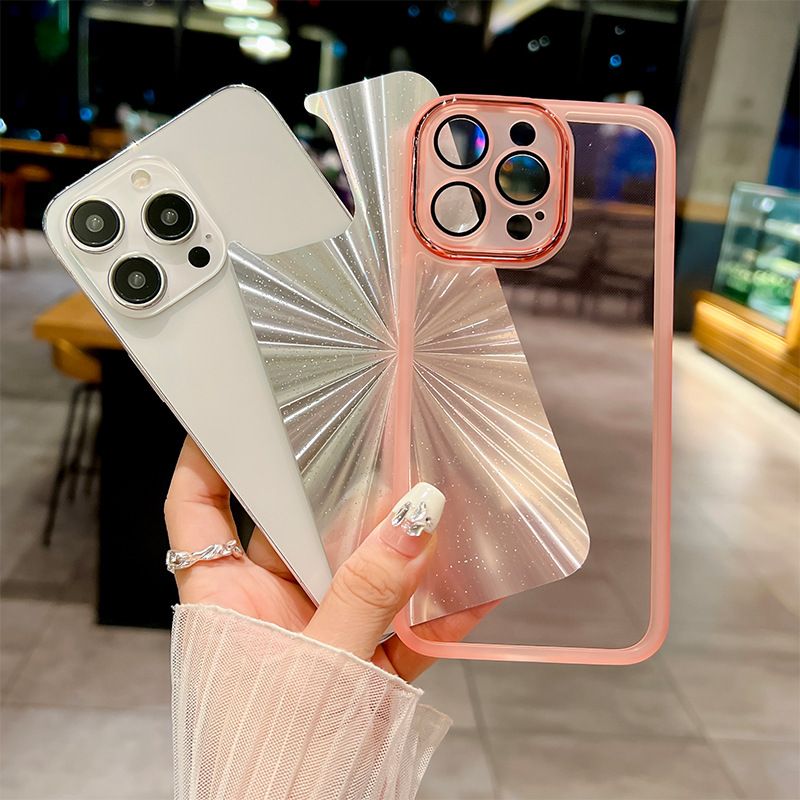 New Arrival - Transparent With Glitter Paper 2 in 1 Phone Case For Infinix Note 40 40 Pro 40 Pro+ 30 Pro 30i Hot 40 Pro 40i 30 30i 20 12 12i 12 Play with Lens Film Protective Back Cover