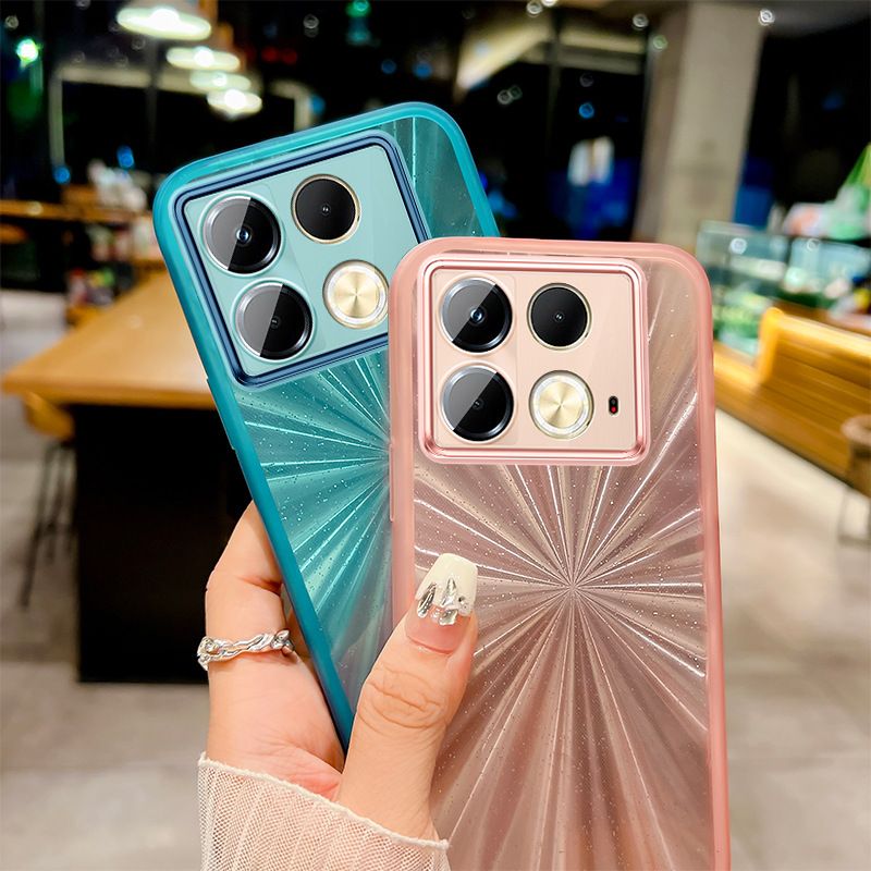 New Arrival - Transparent With Glitter Paper 2 in 1 Phone Case For Infinix Note 40 40 Pro 40 Pro+ 30 Pro 30i Hot 40 Pro 40i 30 30i 20 12 12i 12 Play with Lens Film Protective Back Cover