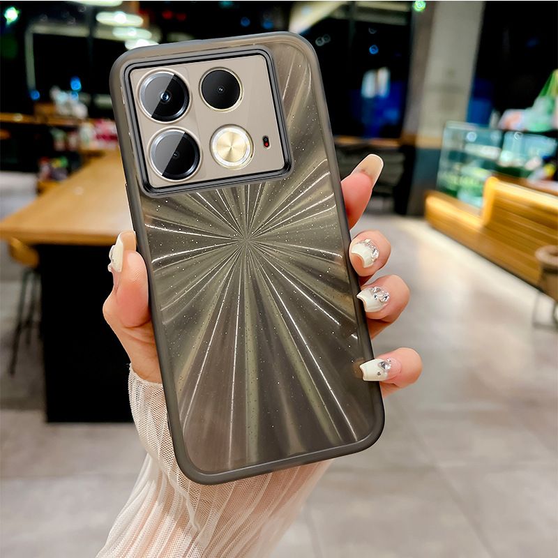 New Arrival - Transparent With Glitter Paper 2 in 1 Phone Case For Infinix Note 40 40 Pro 40 Pro+ 30 Pro 30i Hot 40 Pro 40i 30 30i 20 12 12i 12 Play with Lens Film Protective Back Cover